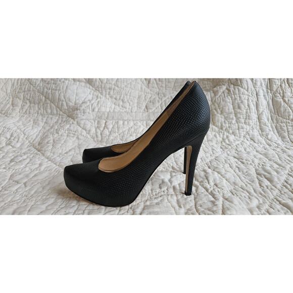 Jessica Simpson Anyelin Heels‎ Pump Black 9.5 Platform Snake 3D Texture EU 41 - Picture 4 of 9